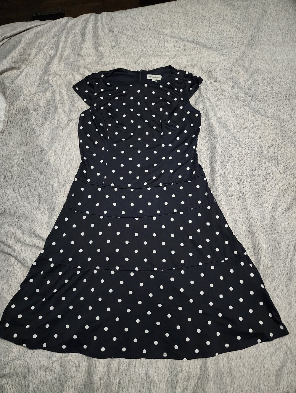 Classic Polka Dot Navy Dress by Shelby & Palmer